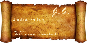 Jantso Orion névjegykártya